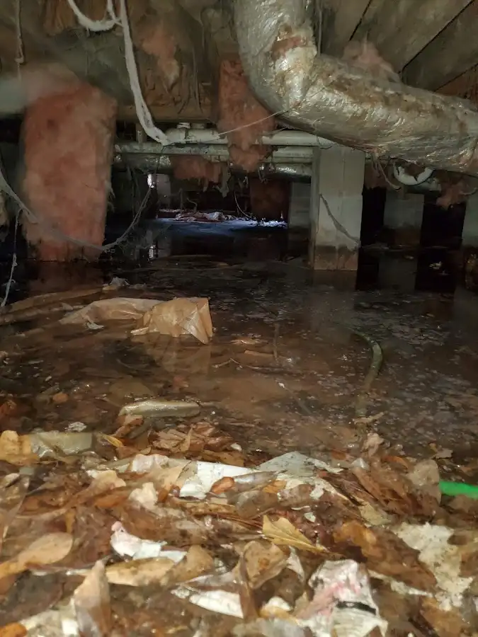 Crawl space flood assessment for Commercial Water Damage Restoration in Coralville