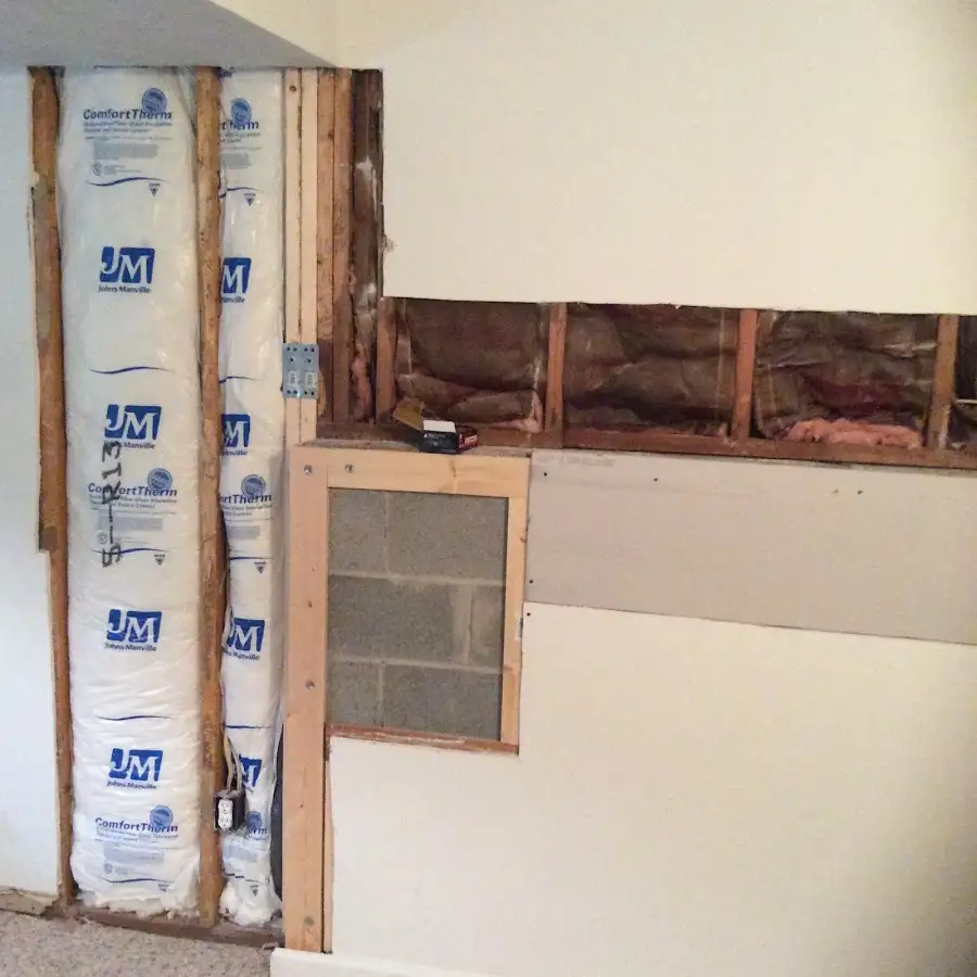 Wall insulation replacement during Contents Cleaning & Restoration in Coralville
